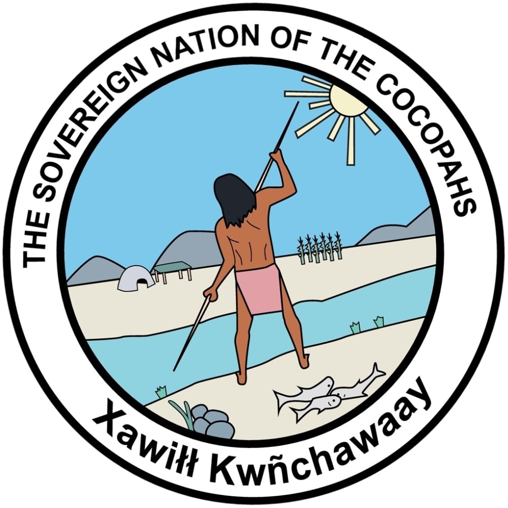 Flag of the Cocopah Indian Reservation, USA.