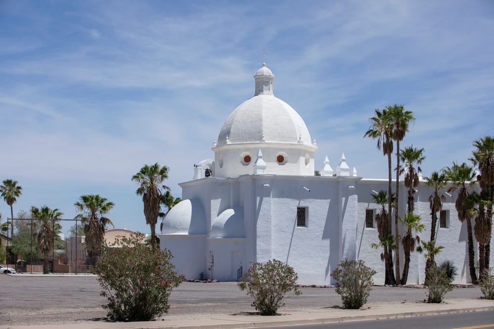 Daytime,View,Of,Historic,Buildings,In,Downtown,Ajo,,Arizona,,Usa.