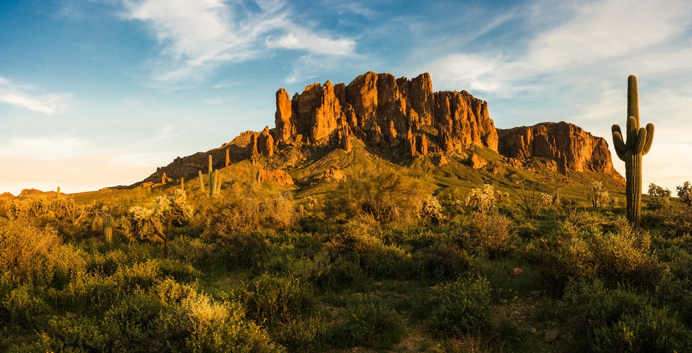 Sunset,At,Superstition,Mountain,At,Lost,Dutchman,State,Park,,Az,
