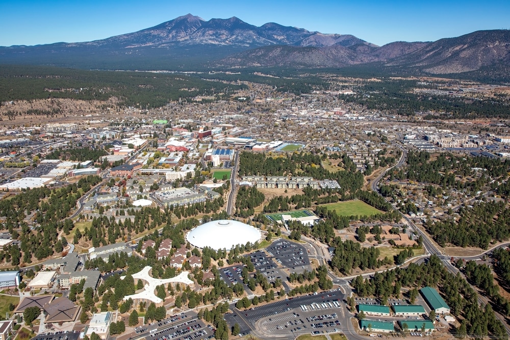 Flagstaff,,Arizona,Viewed,From,Above,In,2021