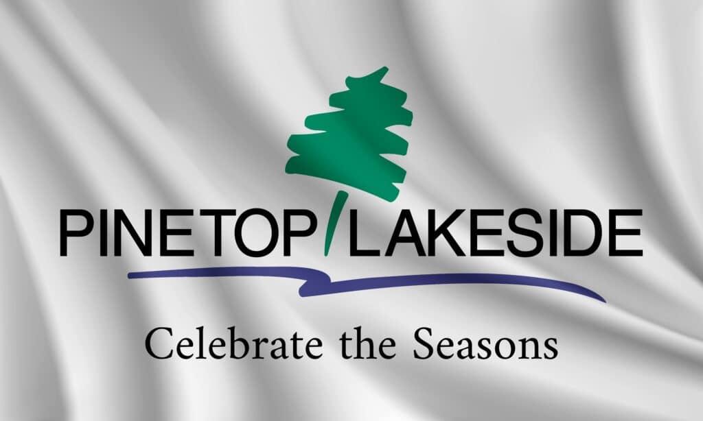 Flag,Of,Pinetop,Lakeside,,Arizona,,Usa.,Realistic,Waving,Flag,Of