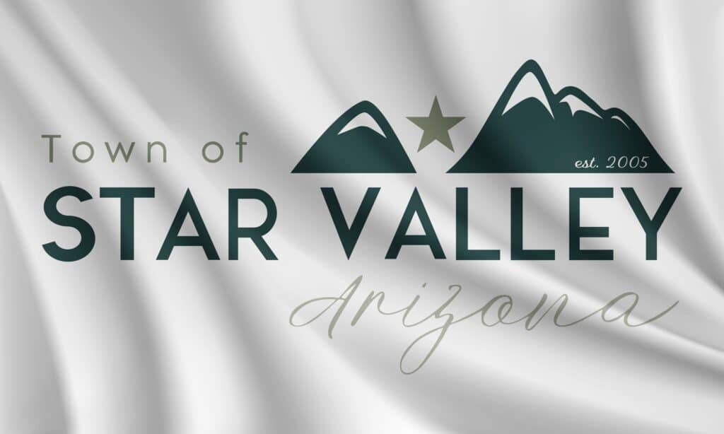 Flag,Of,Star,Valley,,Arizona,,Usa.,Realistic,Waving,Flag,Of